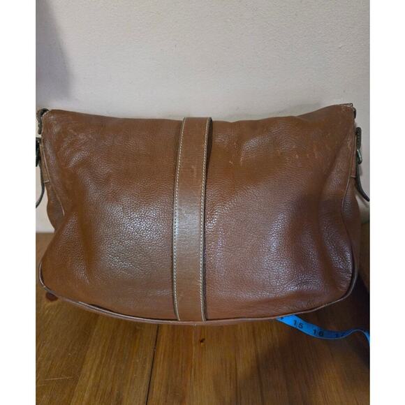 Vintage Carla Marci Made In Italy Genuine Leather Woven Shoulder Bag Large - Picture 4 of 11